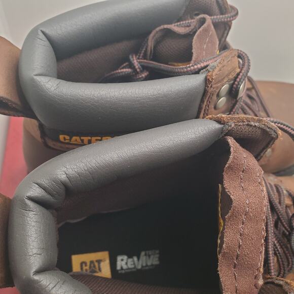 Caterpillar Boot Steel Toe Mens Size 11.5 Work Boot Brown Second Shift P89586